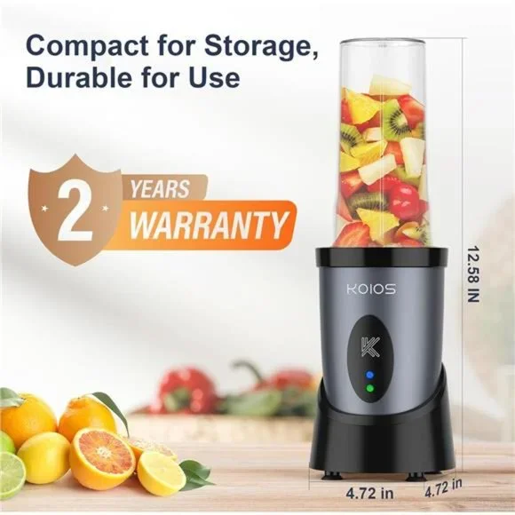 900W KOIOS Smoothie Blender, Personal Blender 22 oz Portable Blender Bottles